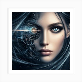 Cyborg Girl 2 Art Print