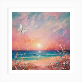 Sunset At The Beach 7 Art Print