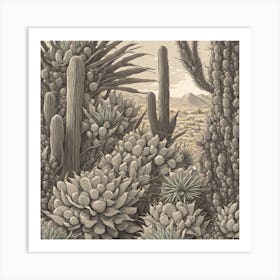 Cactus Garden 8 Art Print