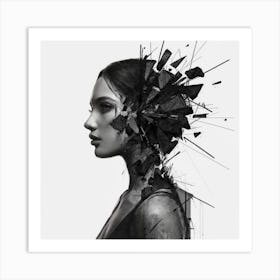 Shattered Head Art Print