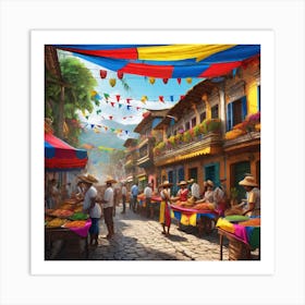 Venezuelan Market Art Print