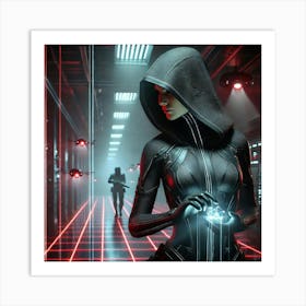 A Sci Fi Scene Featuring Zoya Nightshade Infiltration Expertise Art Print