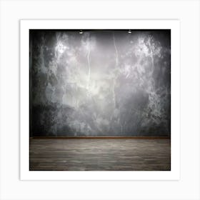 Empty Room With Marble Wall Art Print