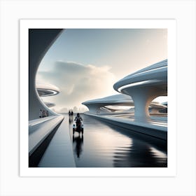 Futuristic Cityscape 241 Art Print