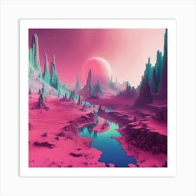 Pink Nebula Art Print