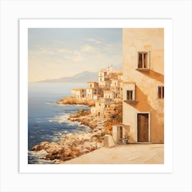 Golden Riviera: Palazzo's Impression Art Print