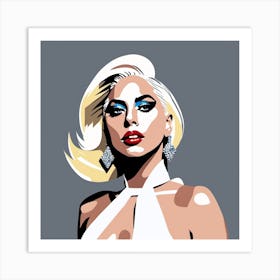 Lady Gaga minimalistic portrait Art Print