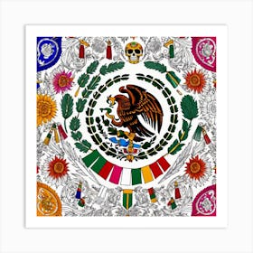 Mexican Flag 11 Art Print