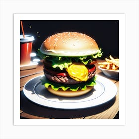Hamburger 1 Art Print