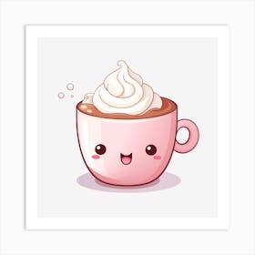 Cute Kawaii Coffee Art Print