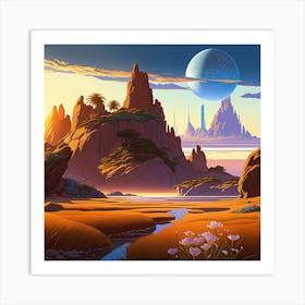 Alien Landscape Art Print