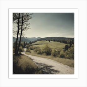 Dirt Road In The Mountains Art Print