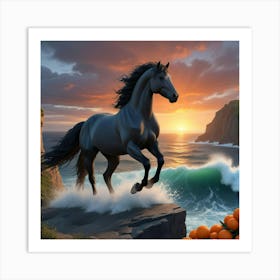 Horse On The Beach 1 Art Print