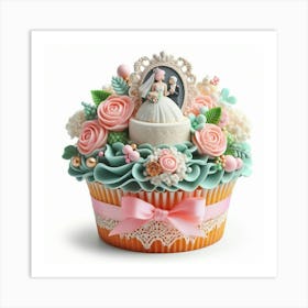 Wedding Cupcake 1 Art Print