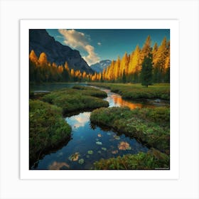 Sunrise In The Dolomites Art Print