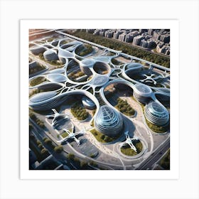 Futuristic Airport 3 Art Print