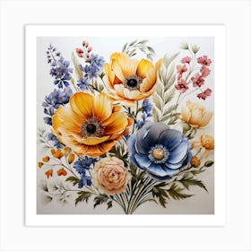 Bouquet Of Flowers Art Print