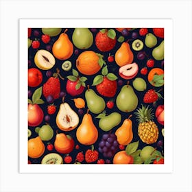 Fruits pattern 1 Art Print