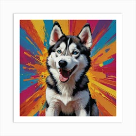 Husky Puppy Art Print