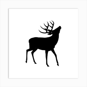 Deer Silhouette 2 Art Print