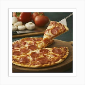 Pepperoni Pizza Art Print