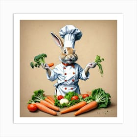 Chef Bunny 15 Art Print