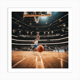 Basketball Player In Action 10 Art Print