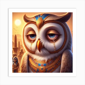 Egyptian Owl Art Print