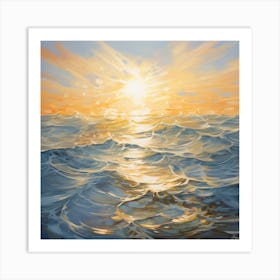 Sunset Over The Ocean 14 Art Print