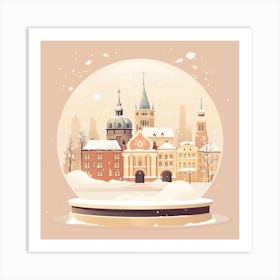 Prague Czech Republic 3 Snowglobe Art Print