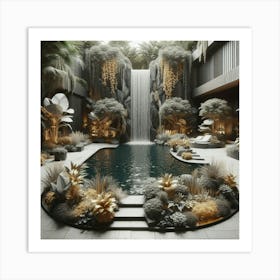 Pool In A Garden Art Print