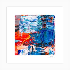 Contemporary art, modern art, mixing colors together, hope, renewal, strength, activity, vitality. American style.70 Art Print