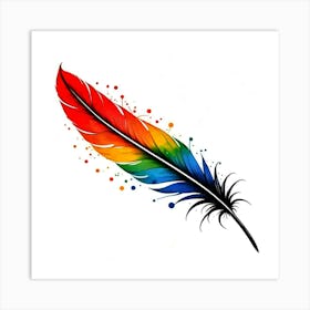 Rainbow Feather 11 Art Print