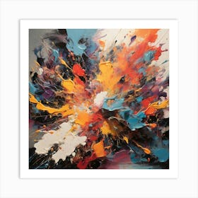 Explosion paintings art print Art Print