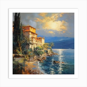 Mediterranean Dreams: Impressionist Canvas Art Print