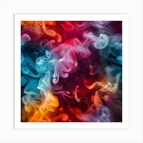 Colorful Smoke Background 5 Art Print
