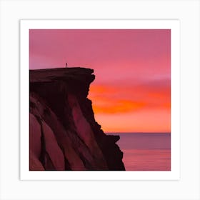 Sunset At The Cliffs 1 Art Print