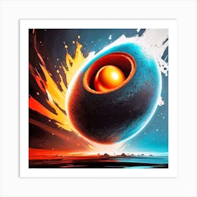 Explosion Of A Planet Art Print