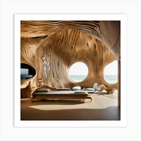 Zaha Hadid Expressionist Interior Hotel Beach By (1) Art Print