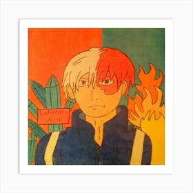 Shoto Todoroki from My Hero Academia Art Print