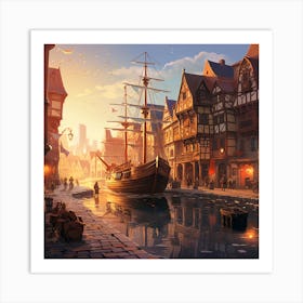 Viking City Art Print