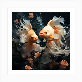 Two Betta Fish 1 Art Print