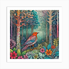 Bird In The Forest 3 Art Print