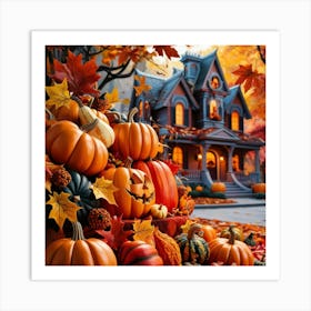 Autumn Pumpkins Art Print