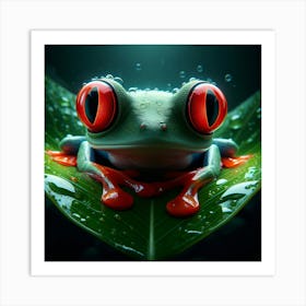 Frog With Red Eyes Art Print