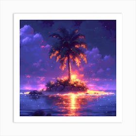 Lena1987 Tropical Island In The Background With An Isolated P 1cad8d5e E7f8 42a7 A44f D8a7a7139cfa 2 Art Print