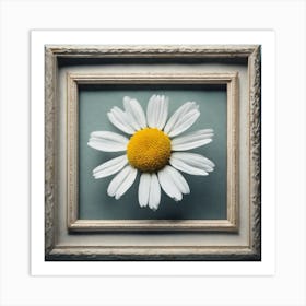 Frame Created From Chamomile On Edges And Nothing In Middle Haze Ultra Detailed Film Photography (3) Art Print
