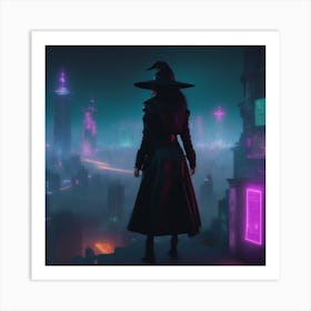 Witch In The City Art Print