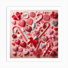 Valentine's Day, candy pattern 3 Art Print