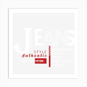 Jeans Logo Art Print